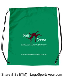 Full Force Dance Repertory Drawstring Bag (Green) Design Zoom