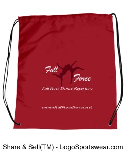 Full Force Dance Repertory Drawstring Bag (Red) Design Zoom