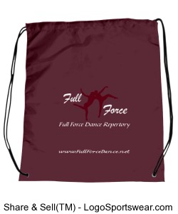 Full Force Dance Repertory Drawstring Bag (Maroon) Design Zoom
