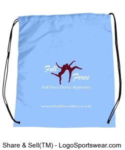 Full Force Dance Repertory Drawstring Bag (Baby Blue) Design Zoom