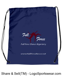 Full Force Dance Repertory Drawstring Bag (Dark Blue) Design Zoom